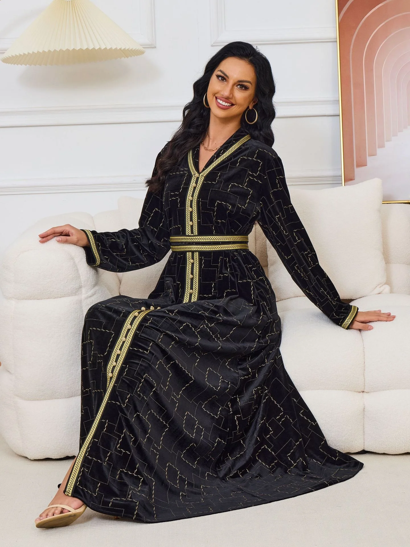 black and gold dashiki dress African Dashiki Maxi Dress Black Floral Diamond Pattern Long Sleeve Polyester for Women from Dhgate Ethnic Clothing