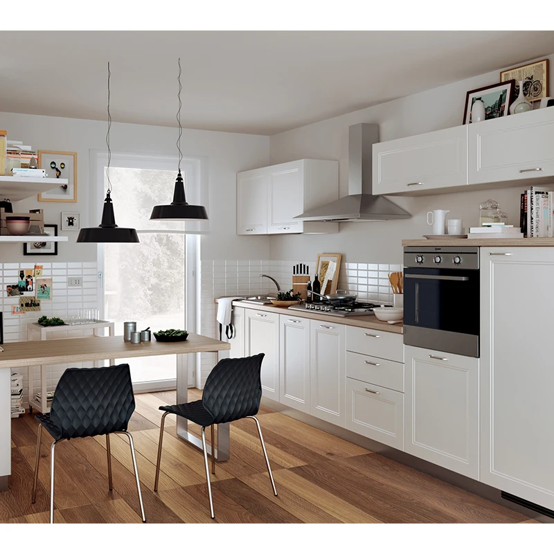 Free Standing Modern Pvc with Island Cabinet Kitchen