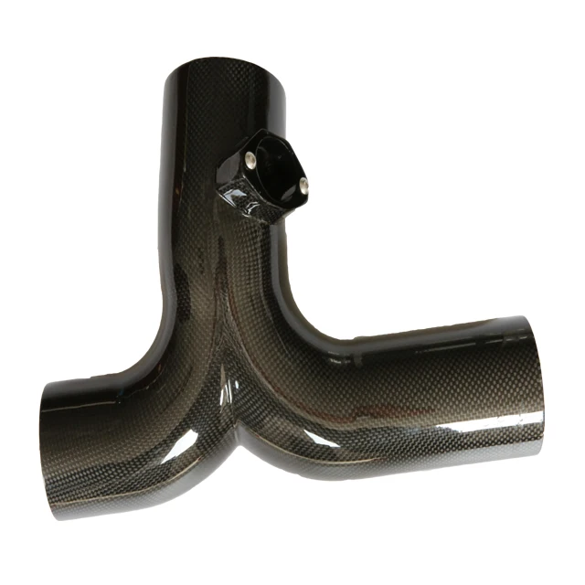 Custom Epoxy Resin Bent 3k Twill Glossy Surface Carbon Fiber Exhaust