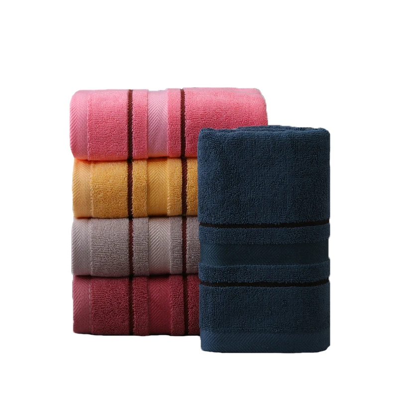 Towels wholesale cotton 32 strands plain color break soft household cotton towels