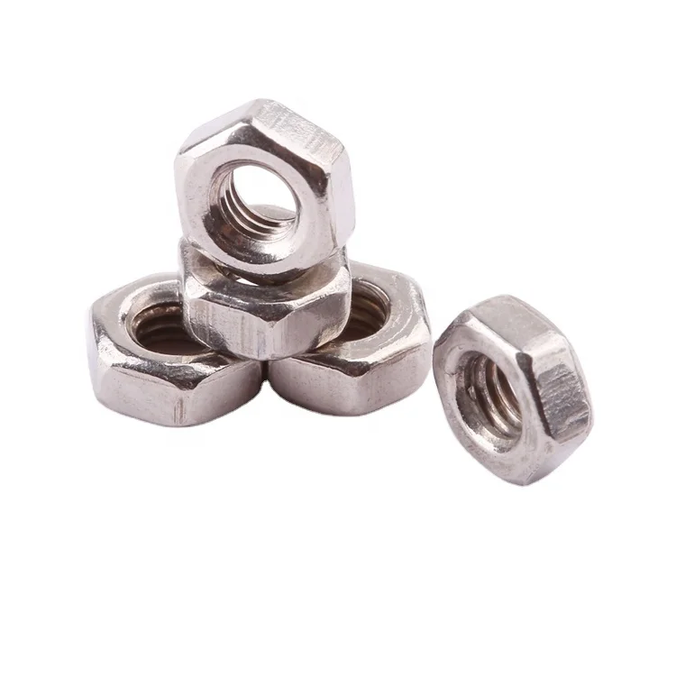 Hot sale DIN 934 stainless steel 304 A2-50 A2-70 M2-M12 hexagon hex nut fastener