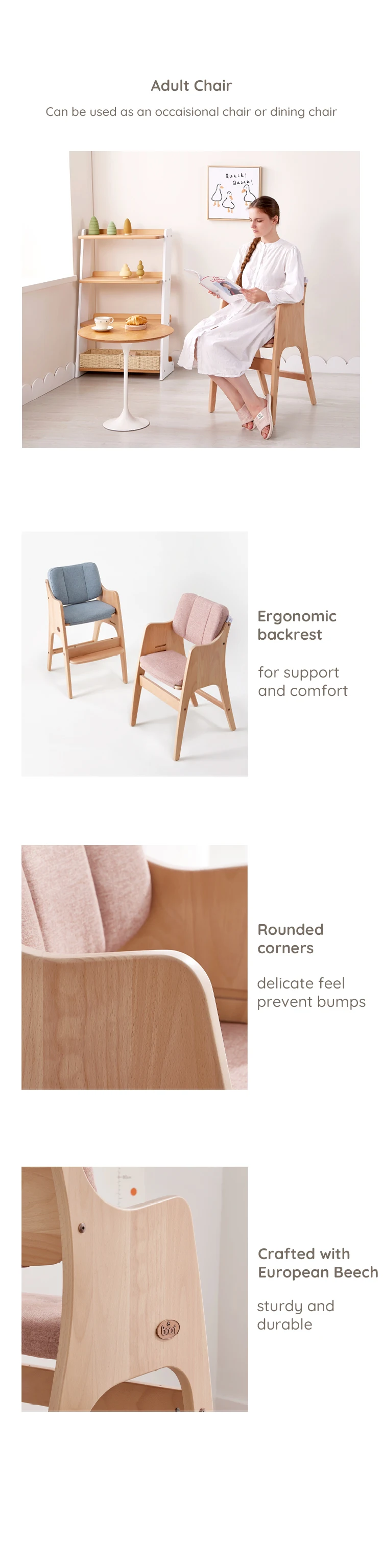 Boori Multi-Function Adjustable Wooden High Chairs