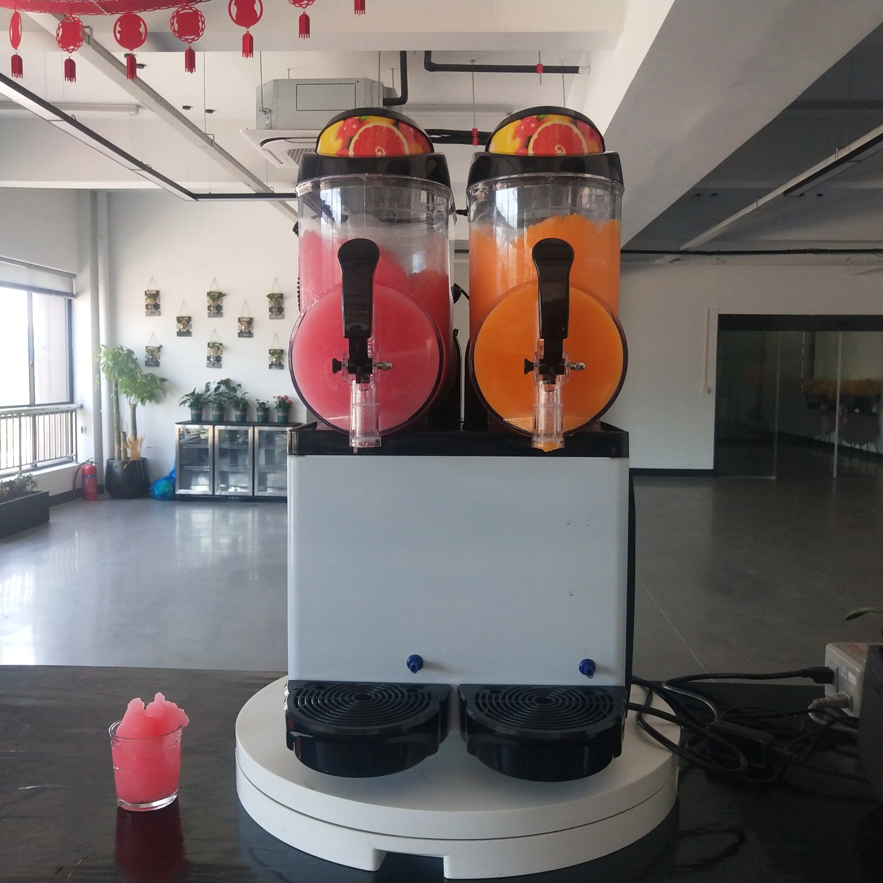 2 Tank Slash Machine Ice Slush Machine Slush Granita Machine for Sale