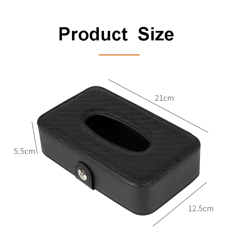 Luxury Leather Portable Multifunctional Car Tissue Paper Box Holder