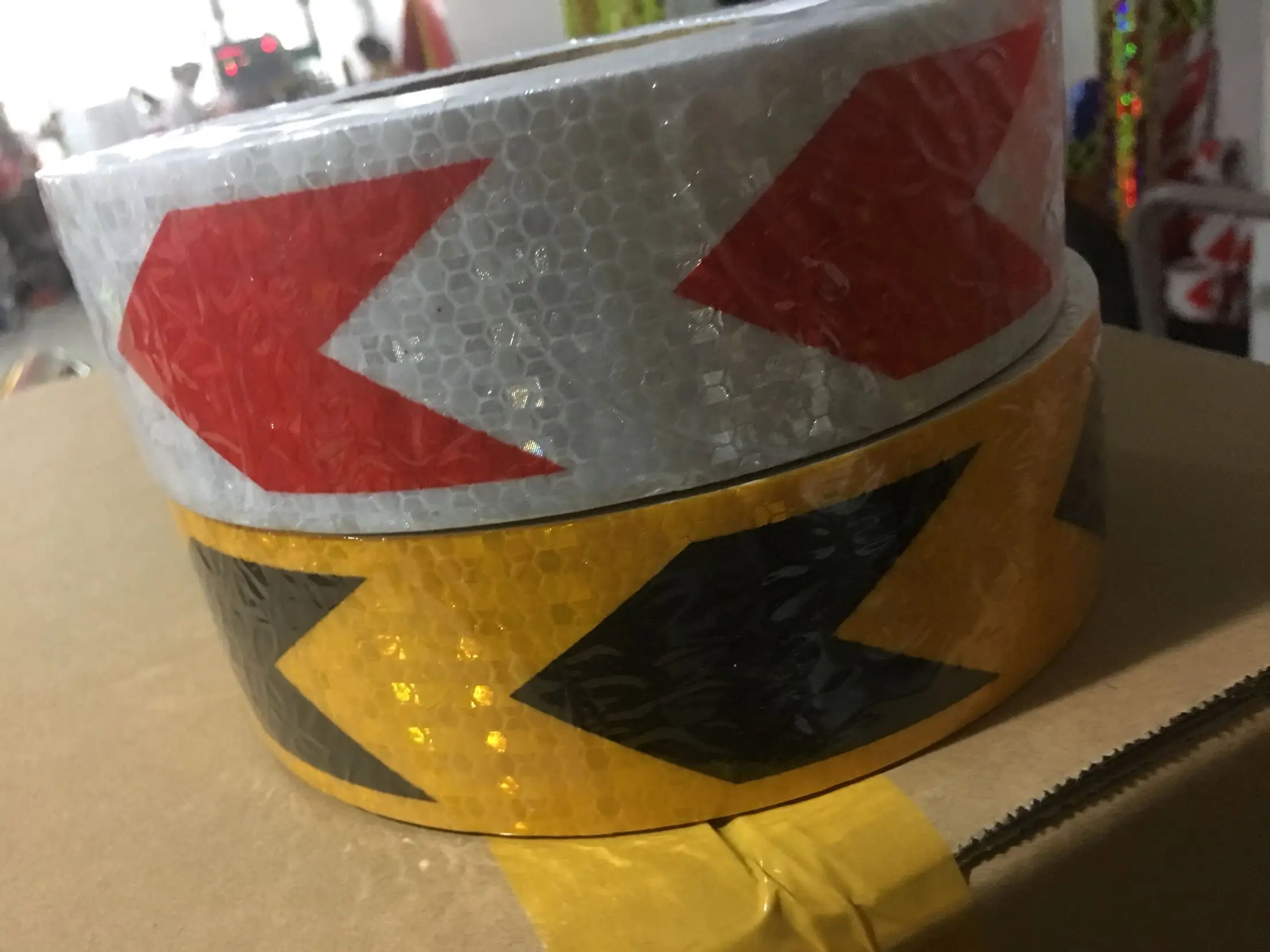 Желтая/зеленая и черная стрелка предупреждающая лента для безопасности дорожного движения отражающая наклейка светоотражающая