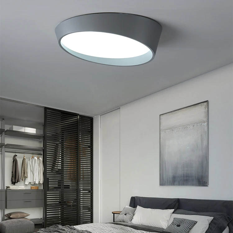 Minimalist Designer Ceiling Light Circular LED Diagonal Modern Nordic Study Pendant Light