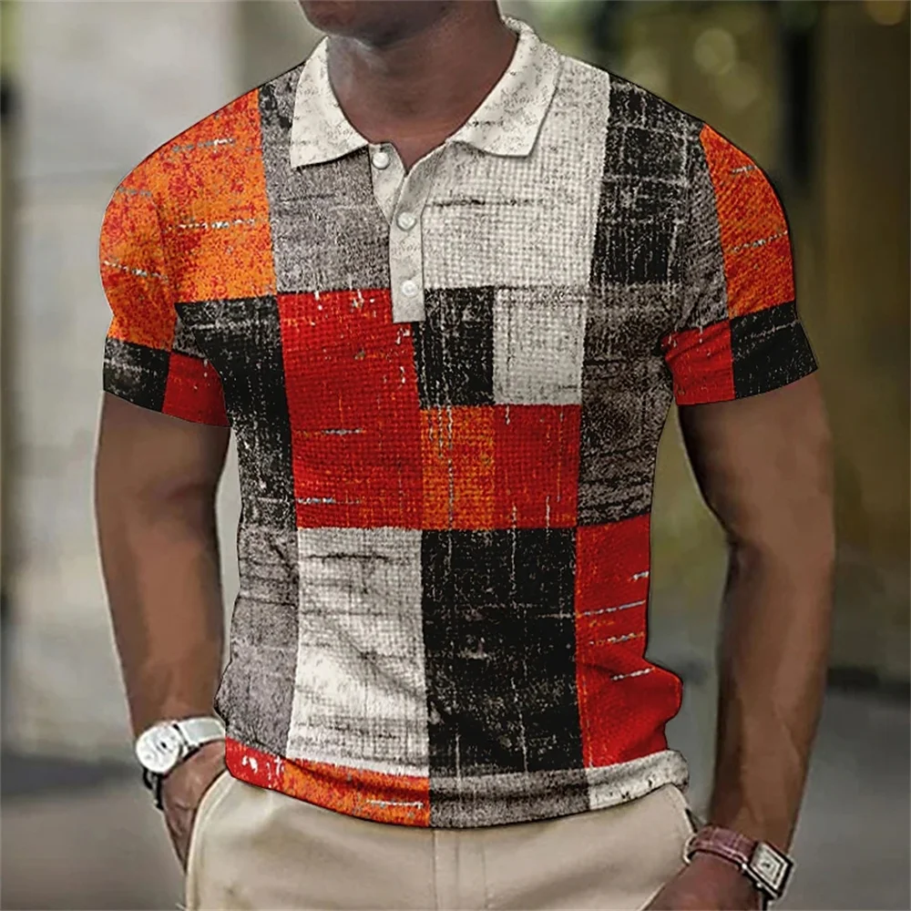 Vintage Men T-shirt Polo Custom Clothing Golf Wear Short Sleeve Tops ...