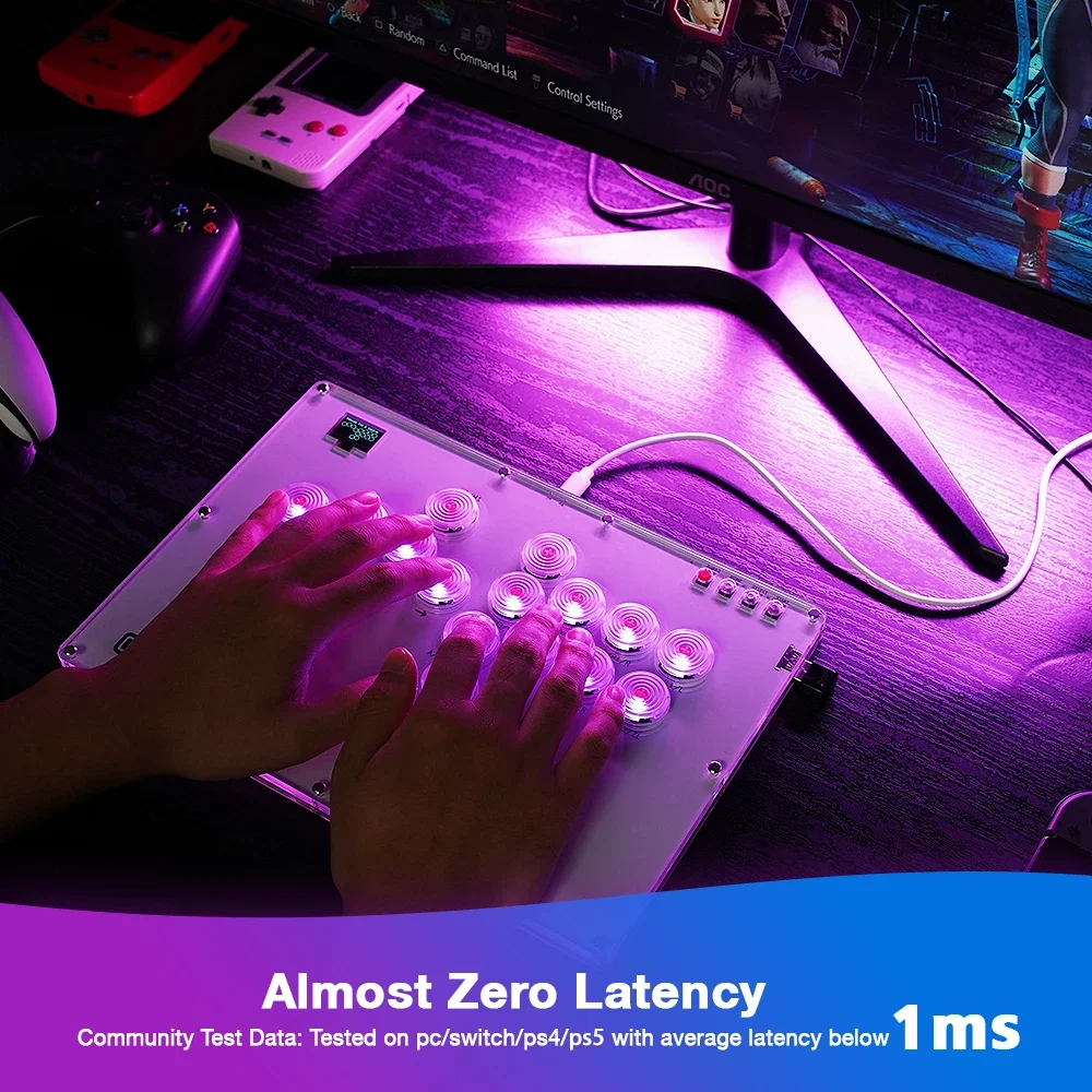 Duelpad Leverless Controller Hitbox For Ps5 Fighting Game Stick Arcade