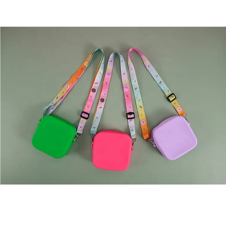 New Style Cartoon Tiktok Pattern Square Bags Little Girls Coin Purses