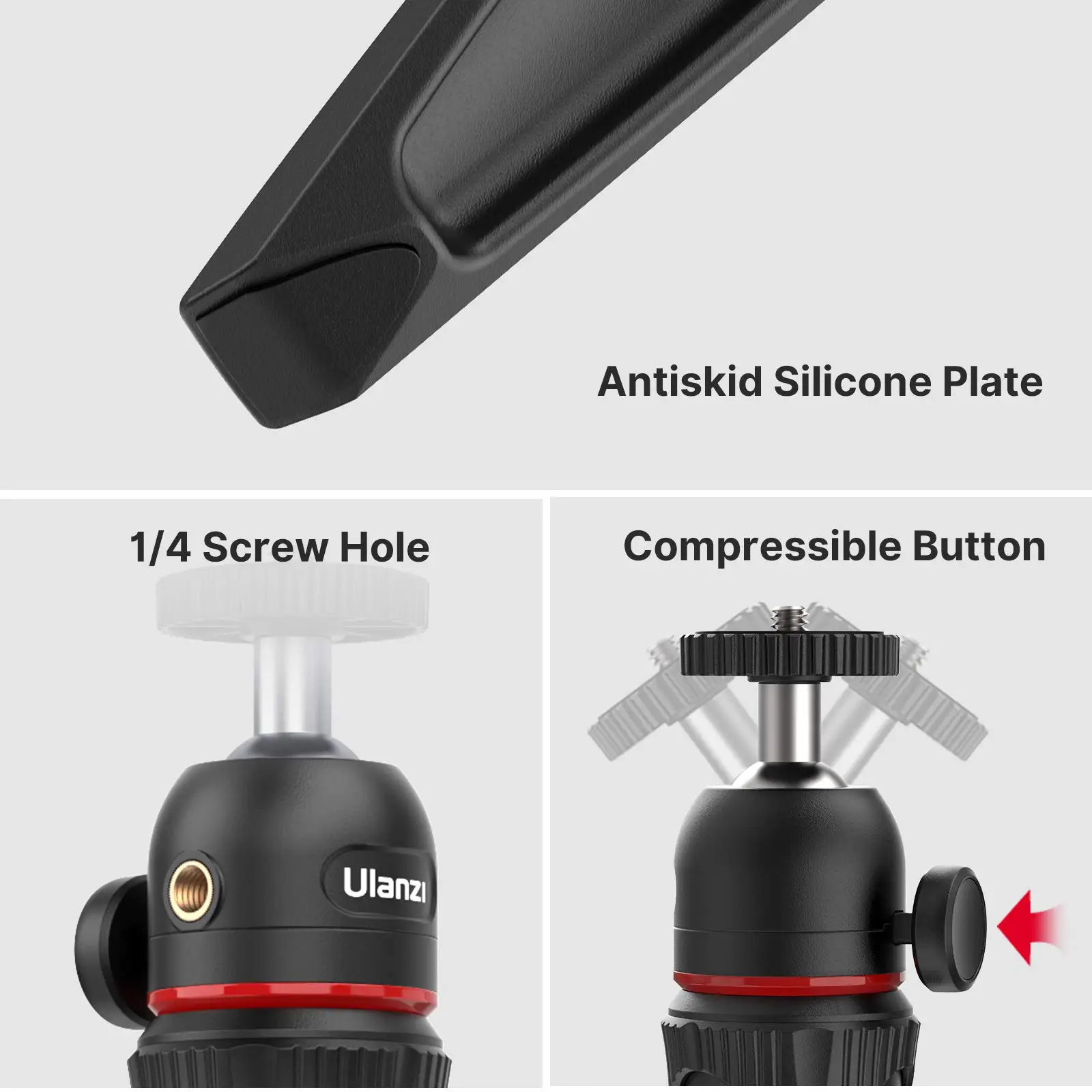 Ulanzi MT-17 камера мини Vlog штатив телефон карманный штатив-Трипод с ручкой Настольный штатив-Трипод стойка для iPhone веб-камеры проектор