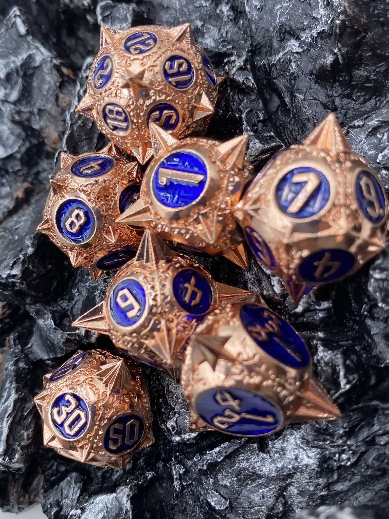 Metal Dice Set Dnd Dice D&d Dice Rpg Dungeons & Dragons Game Polyhedral