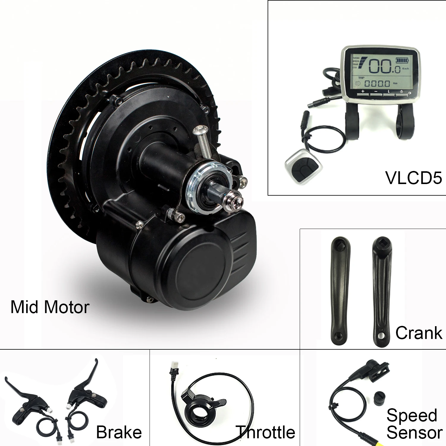 Greenpedel Tongsheng 48V 750W Mid Drive Ebike Motor Kit