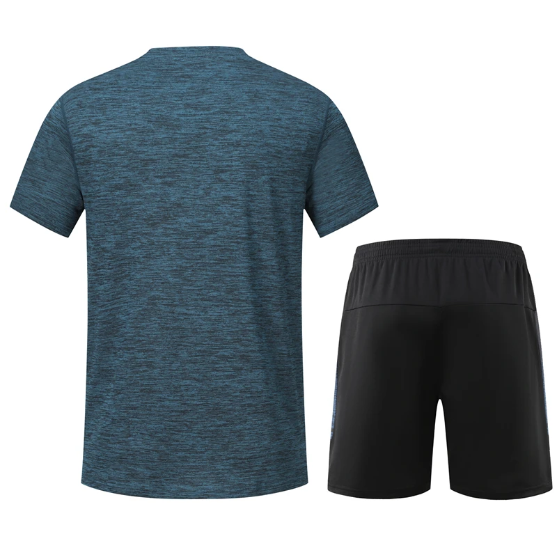 Custom Your Logo  2025 Men Short Sets Two Piece  Set Joggers Running Workout Summer Men Shorts and Shirt Set Man Sports Wear