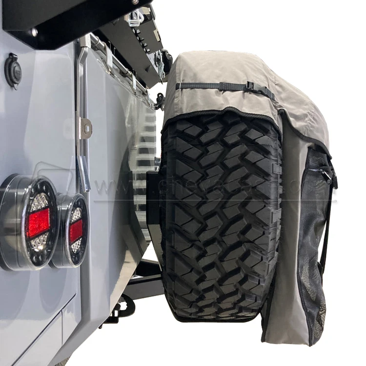 Custom Offroad Truck Tailgate Utility Trash Bin Canvas Spare Wheel Bag