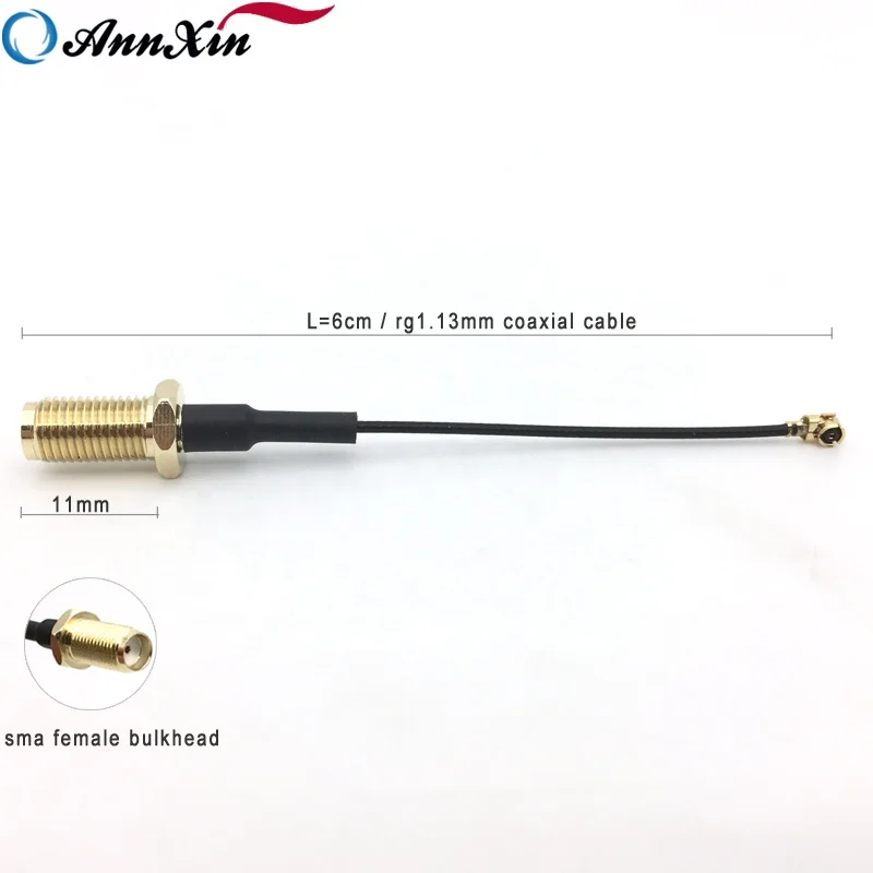Высококачественный коннектор SMA Female к U.fl Ipex MHF4 RG1.13 коаксиальный ОТРЕЗОК кабеля длиной 6