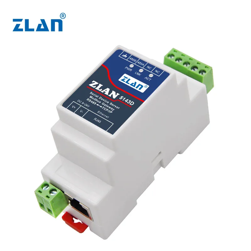 ZLAN5143D Modbus RTU TCP IoT solution serial to Ethernet converter