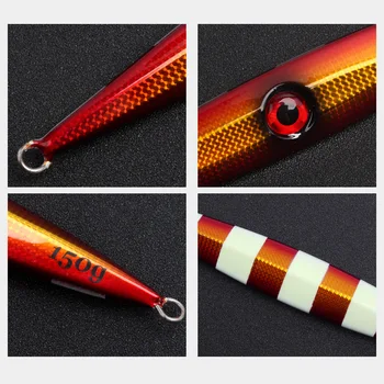 Cheery Iron Plate Lure Bottom Fishing Fast Sinking Bass Luminous Quick Retrieve Artificial Hard Bait Ocean Beach No Hooks – Hard Lure – view 4