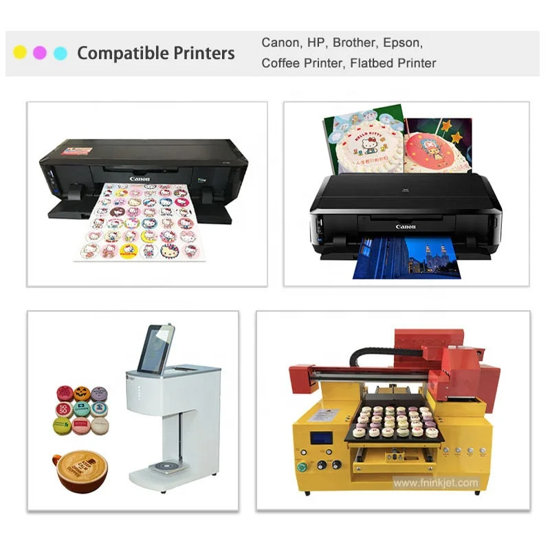 100ml Food Grade Edible Ink for Epson for HP Canon Cake Printing Machine  Edible Ink Printer