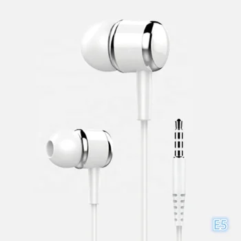 E5 Best Seller 1.2M Wired Earphone with 3.5mm Jack In-Ear Stereo Earbuds Headset with Microphone for Gaming on Mobile Phone PC