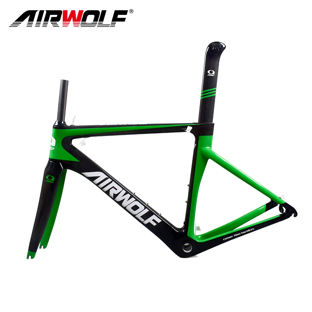 Cadre Vélo Route Airwolf Carbone UD 700x38c - Léger 950g, Frein à Disque, Neuf