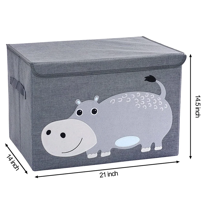 Custom Kid Toy Chest With Lid Box Foldable Baby Toy Box Large Storage