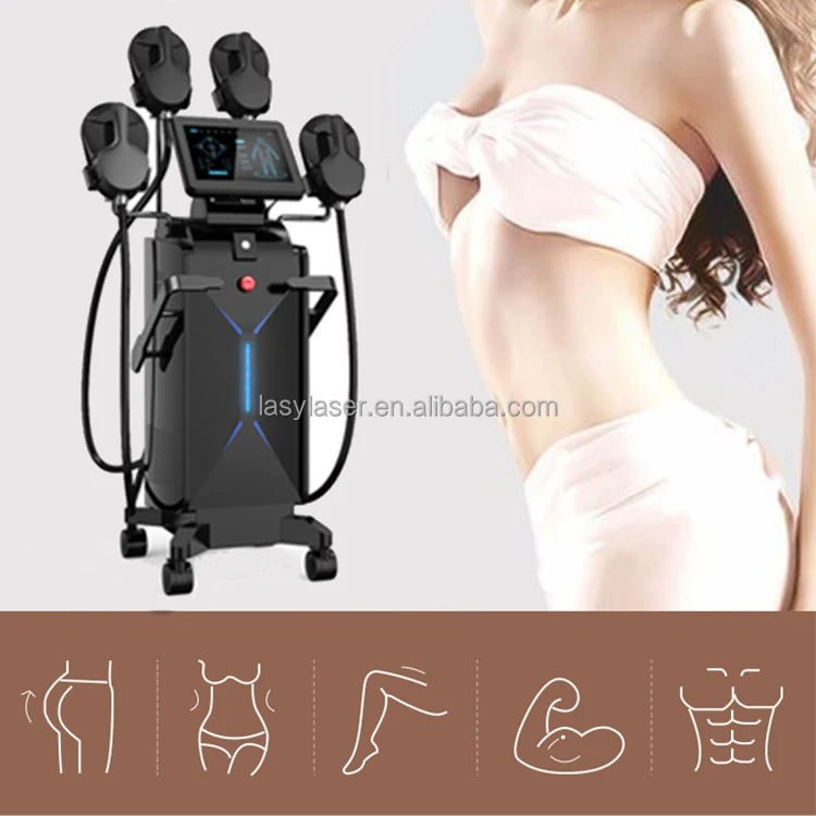 Factory Sell High intense Electromagnetic emslim ems body sculpt machine with 4 handle fat reduction muscle stimulator