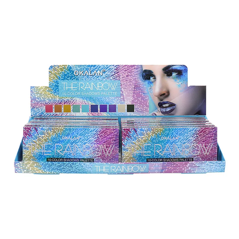 Europe, Karan, Europe and America cross border hot money candy color 10 color eye shadow plate naked color paper eye shadow