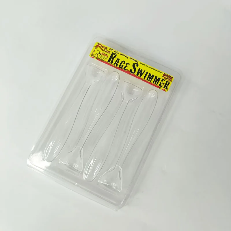 Plastic Hard Clam Shell Fishing Bait Blister Clamshell Packaging For