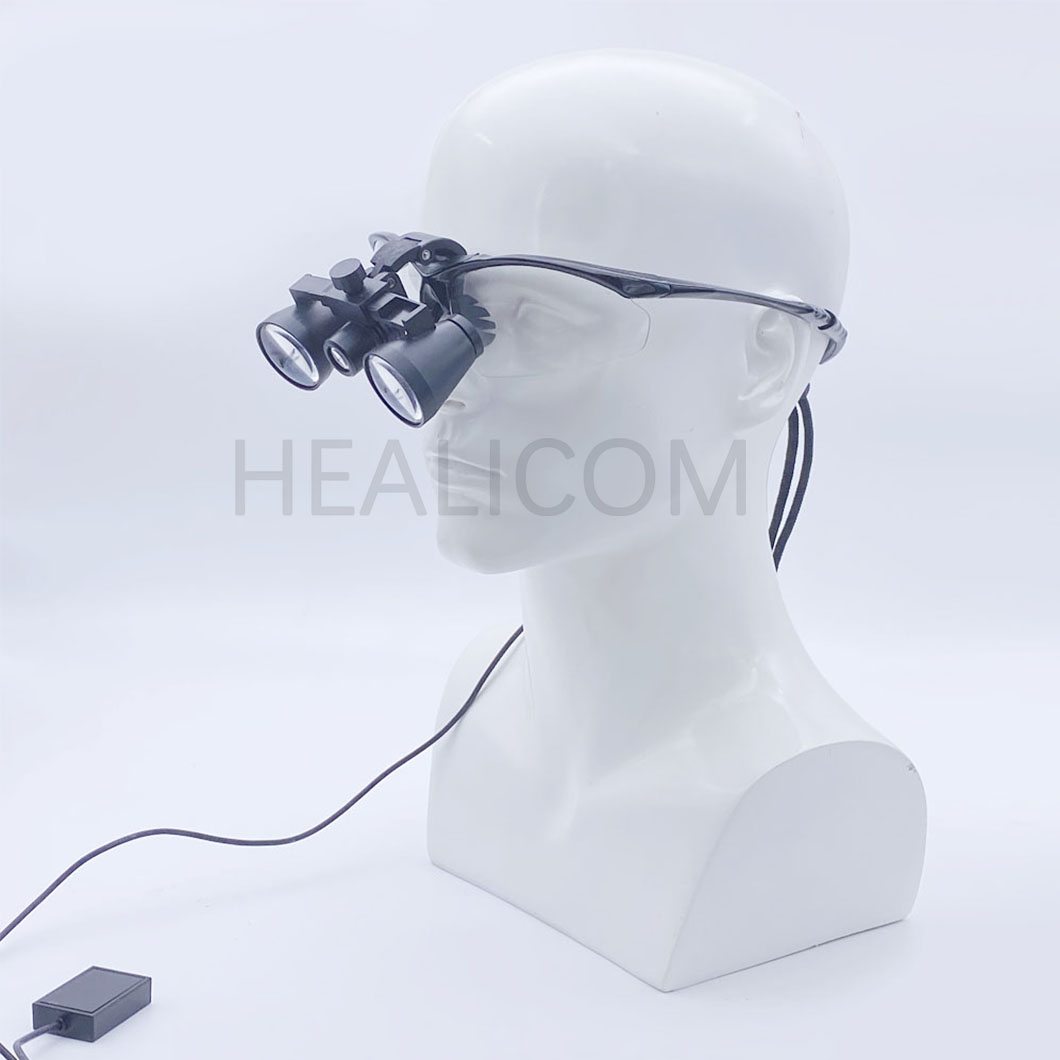 New Design Medical HD Headlight Galileo Glass-frame Type Headband Type Two-way Spiral Magnifier details