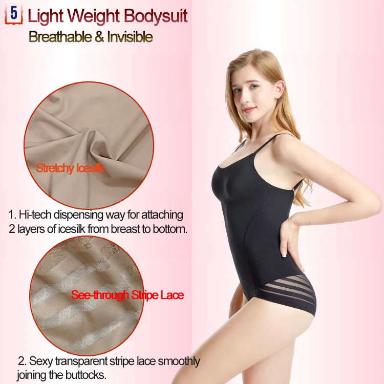 New Designed Women Tummy Control Bodysuit Seamless Bodybriefer Shapewear With Removable Bra