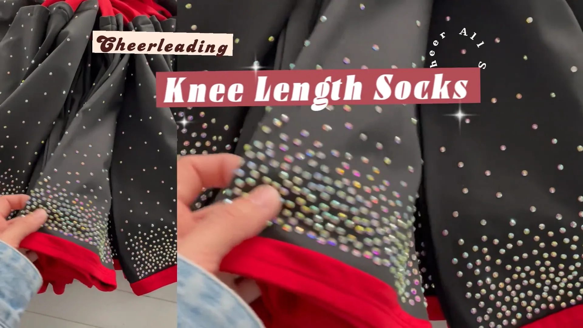 Custom Cheerleading Uniform Sublimation High Knee Sport Socks Wholesale