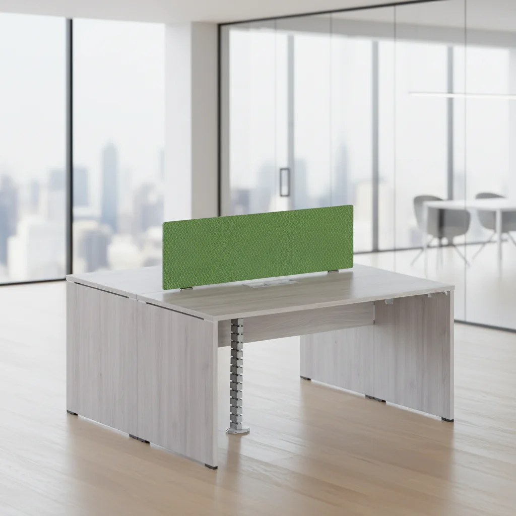 Budget Modern Double Row Office Workstation Wood Frame with Storage Drawers Durable Adjustable Standing Desk for Hospital Use 3