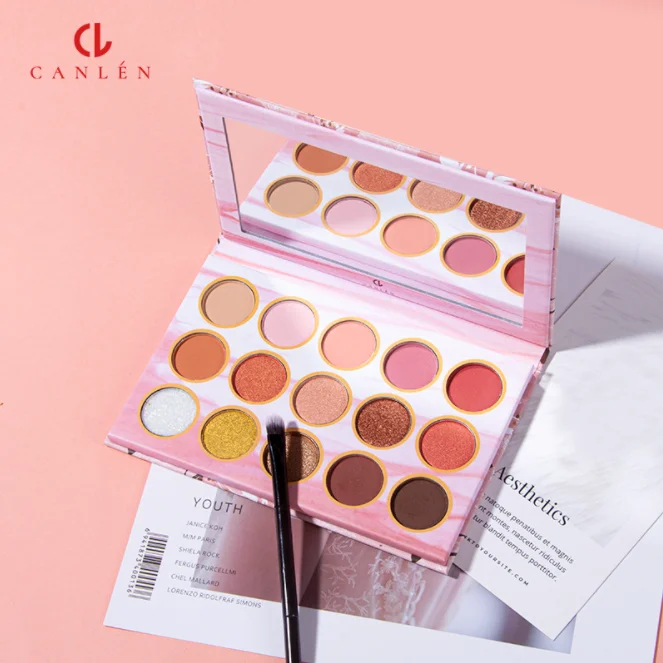 
 New Natural Glitter Cream 15 Eye Shadow Make Up Pallet Nude High Pigment Private Label Neon Color Makeup Matte Eyeshadow Palette  