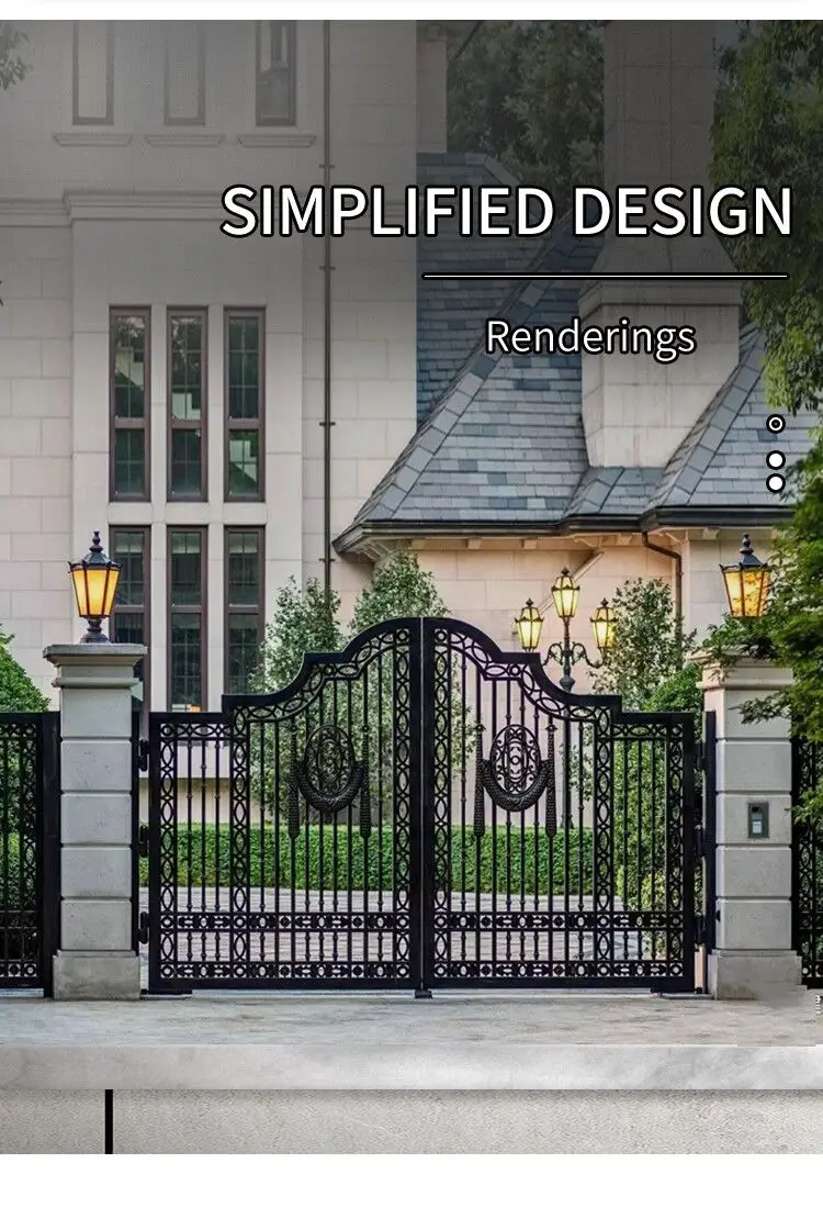 Front Yard Entrance Wrought Iron Fancy Gate Boundary Wall Gate Design - Buy  Black Iron Fencing Iron Gate Design Iron Gate Design Iron Wrought Gate And  Fence,High Quality Wrought Iron Main Gates