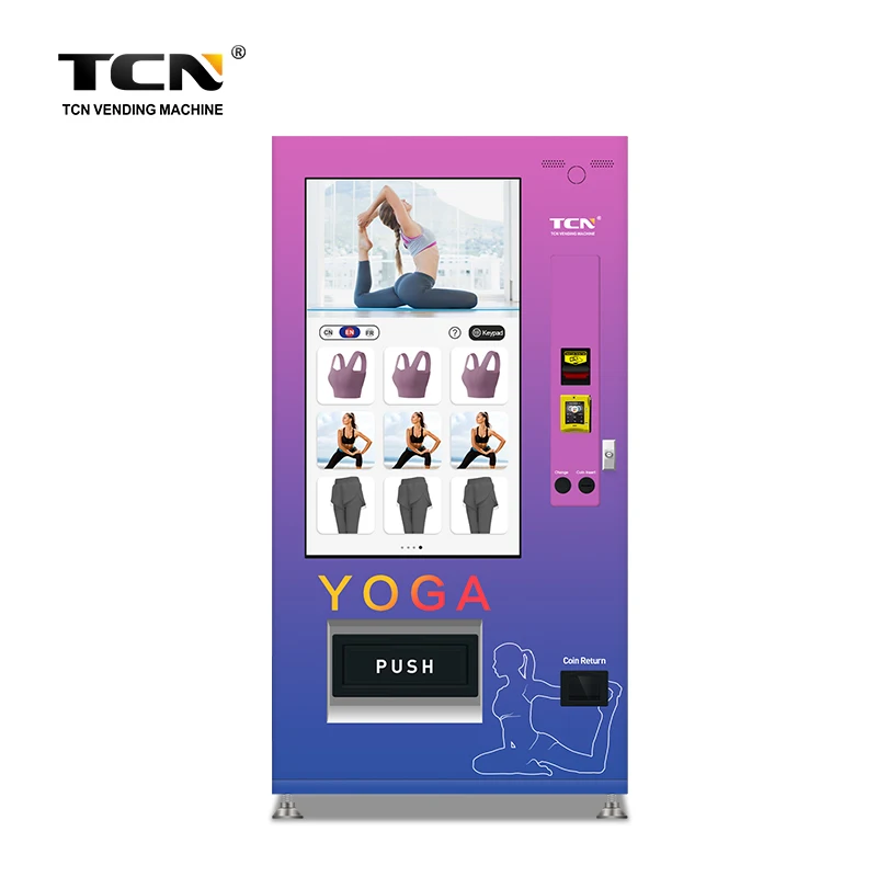 TCN Advertising Screen Vending Machine Clothing Yoga Wear Vending Machine for Stadium and Gym