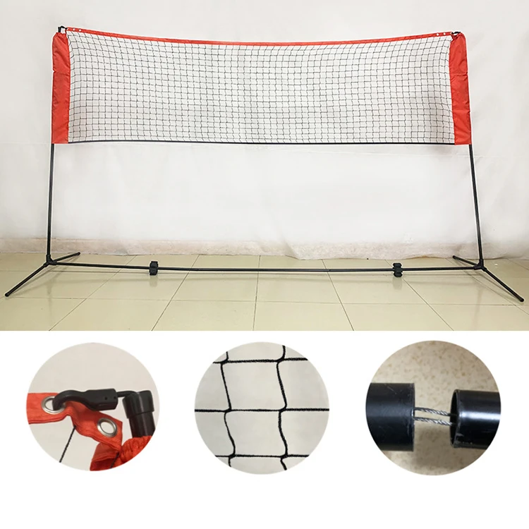 collapsible badminton net shelf indoors and outdoors FBSPORT badminton net/Tennis Net/volleyball Net Height and width Adjustable Badminton Poles with Net 3-6M 