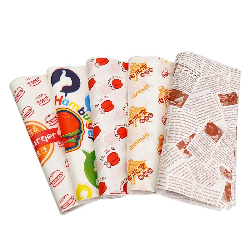 Burger cake greaseproof paper tray wrapping paper baking food wrap paper