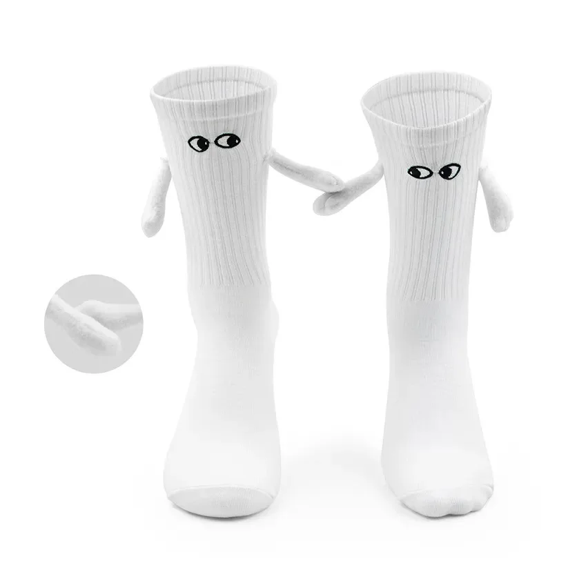 Chaussettes Magnétiques Couple - Design Mains Qui Se Tiennent - Taille Unique 36-45 - Cadeau Drôle Pour Saint-Valentin, Anniversaire