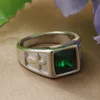 Steel-colored green stone