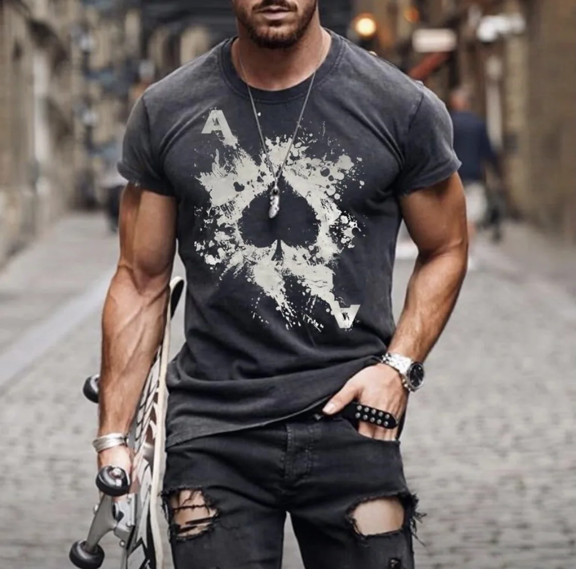 2021 New Trend Male Fashion Trend Casual Printed Funny Graphic T Shirts For Men Buy 2021 New Men's Summer Short-sleeved Playing | forum.iktva.sa