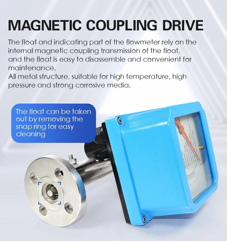 High Pressure Wet Type Liquid Gas Rotameter High Accuracy Variable Area Metal Tube Flow Meter Rotameter
