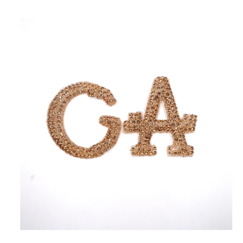 Free sample Stock assorted rhinestone applique bling cute iron on star patches for jeans clothing