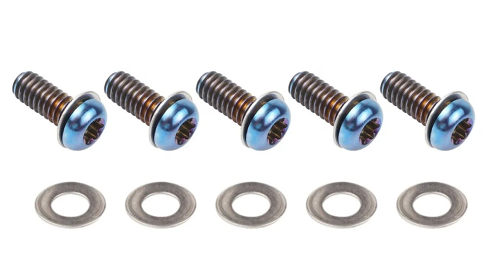 Nicecnc 5x Titanium Derby Cover Bolts Screws For Harley Dyna Street Bob