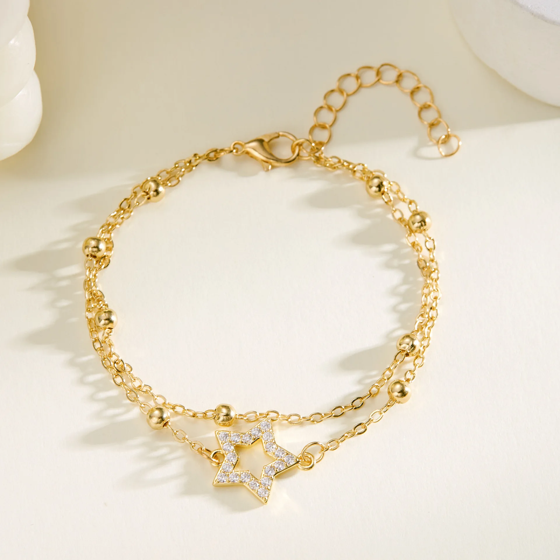 Simple Light Extravagant Rhinestone Star Moon Bracelets for Women Fashion Jewelry Bracelet Necklace Jewelry