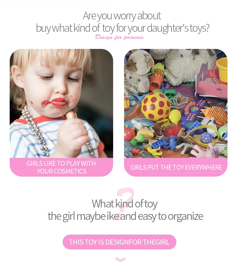 Wholesale Pink Makeup Set Children's Toys Child Plastic Pretend Play Makeup Toys