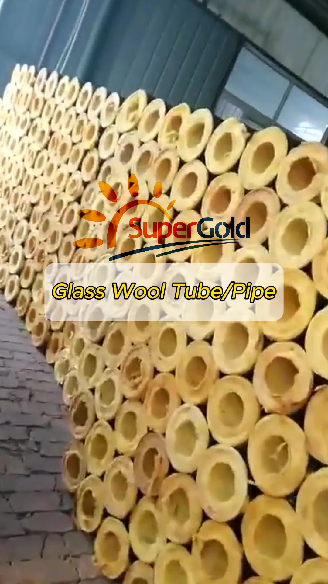 Supergold Fiberglass Wool Pipe 40kg/m3 Glass Wool Heat Insulation ...