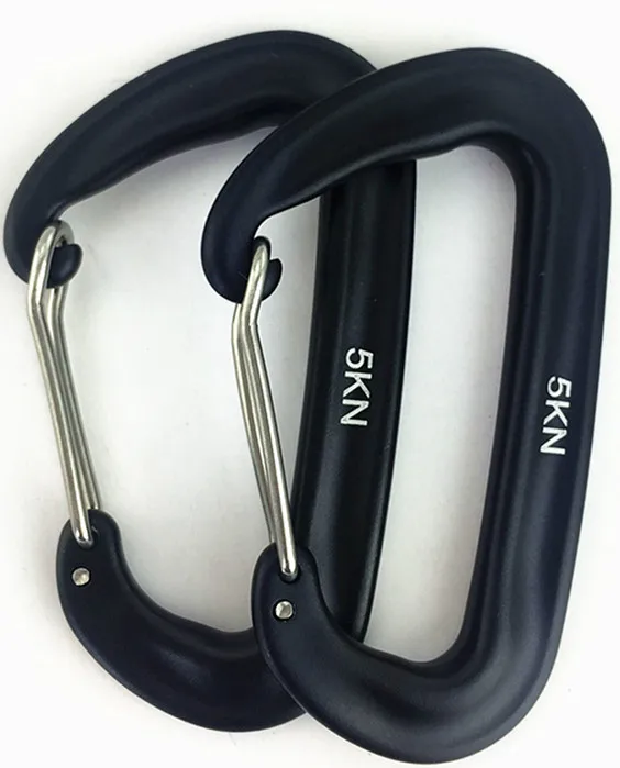 BT-S02 Double & Single Travel Camping 10 Loop Heavy Duty 5KN Carabiner Adjustable Hammock Nylon Tree Straps Set