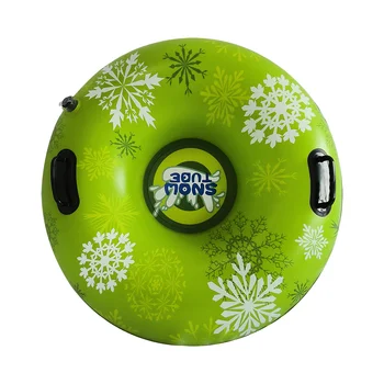 Durable Green Inflatable Snow Tube with Handle Winter Sports Inflatable Snow Ski Tube Sleds & Snow Tube