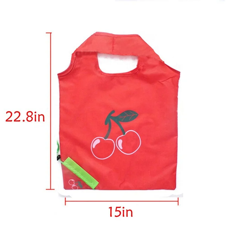 Fruit Shape Reusable Folding Polyester Nylon Storage Grocery Tote Shopping Bag
