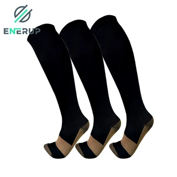 Enerup Copper Nylon Customizable Non Slip Elastic For Dcf Unisex Fun Compression Sport Socks (3/6/7 Pairs) For Women Xxl Men